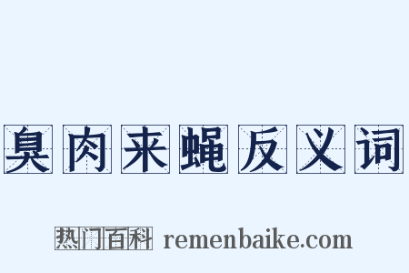 臭肉来蝇反义词是什么意思的图片